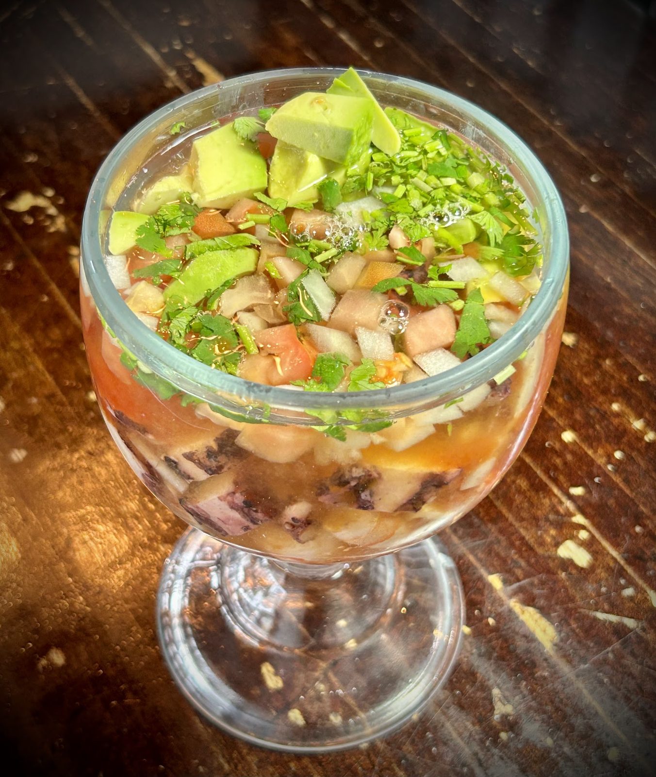 Shrimp cocktail with avocado